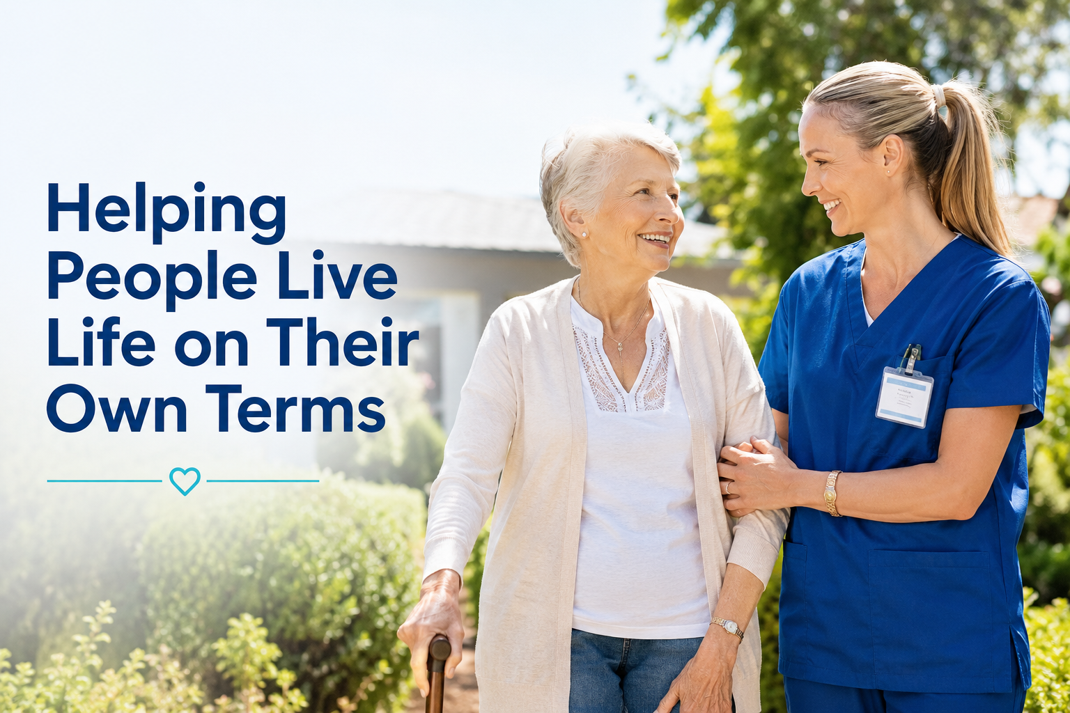 Support worker assisting a client to live independently